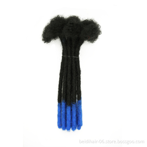 Ombre Color Dreadlocks Human Hair Extensions Natural Hair Dreadlock Puffs  Afro Kinky Hair Bulk Wholesale